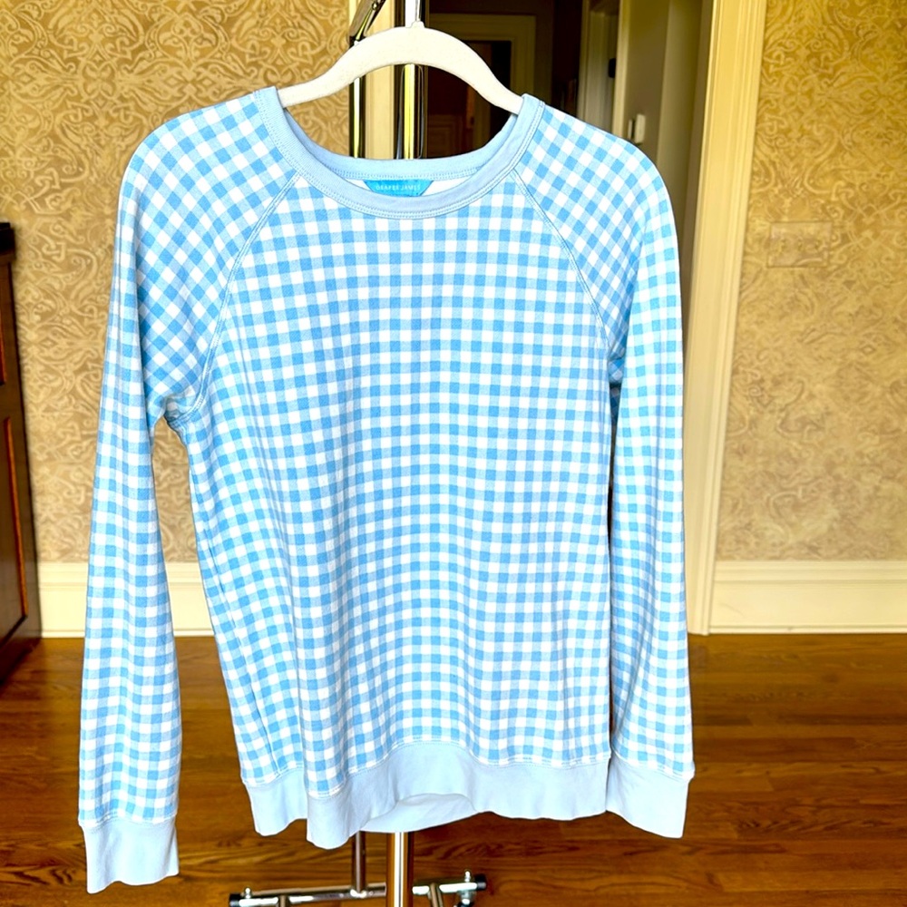 Draper James gingham sweatshirt